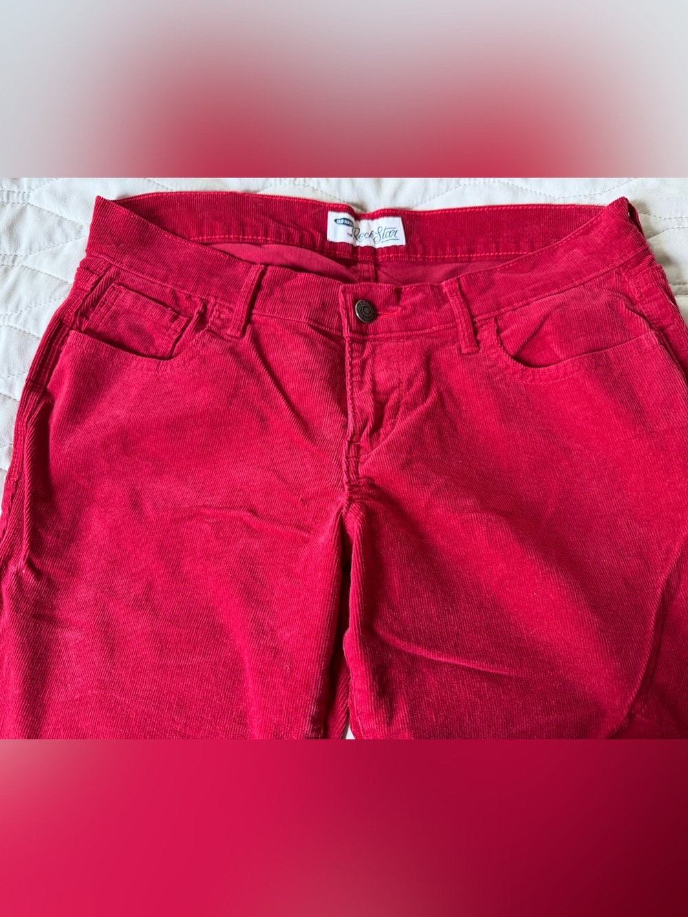 Old Navy Red RockStar Corduroy Pants